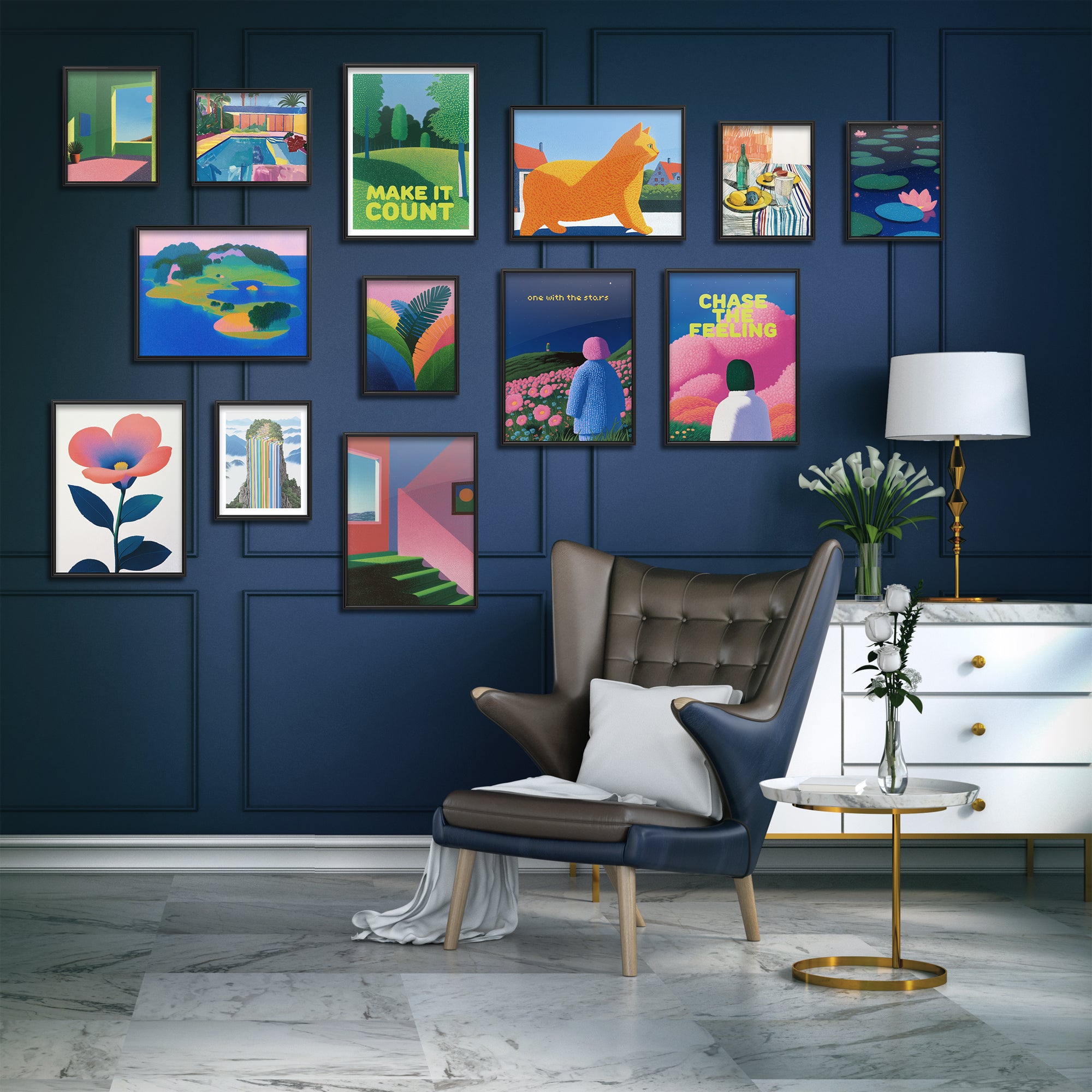 Mur de la galerie Pixel Universe