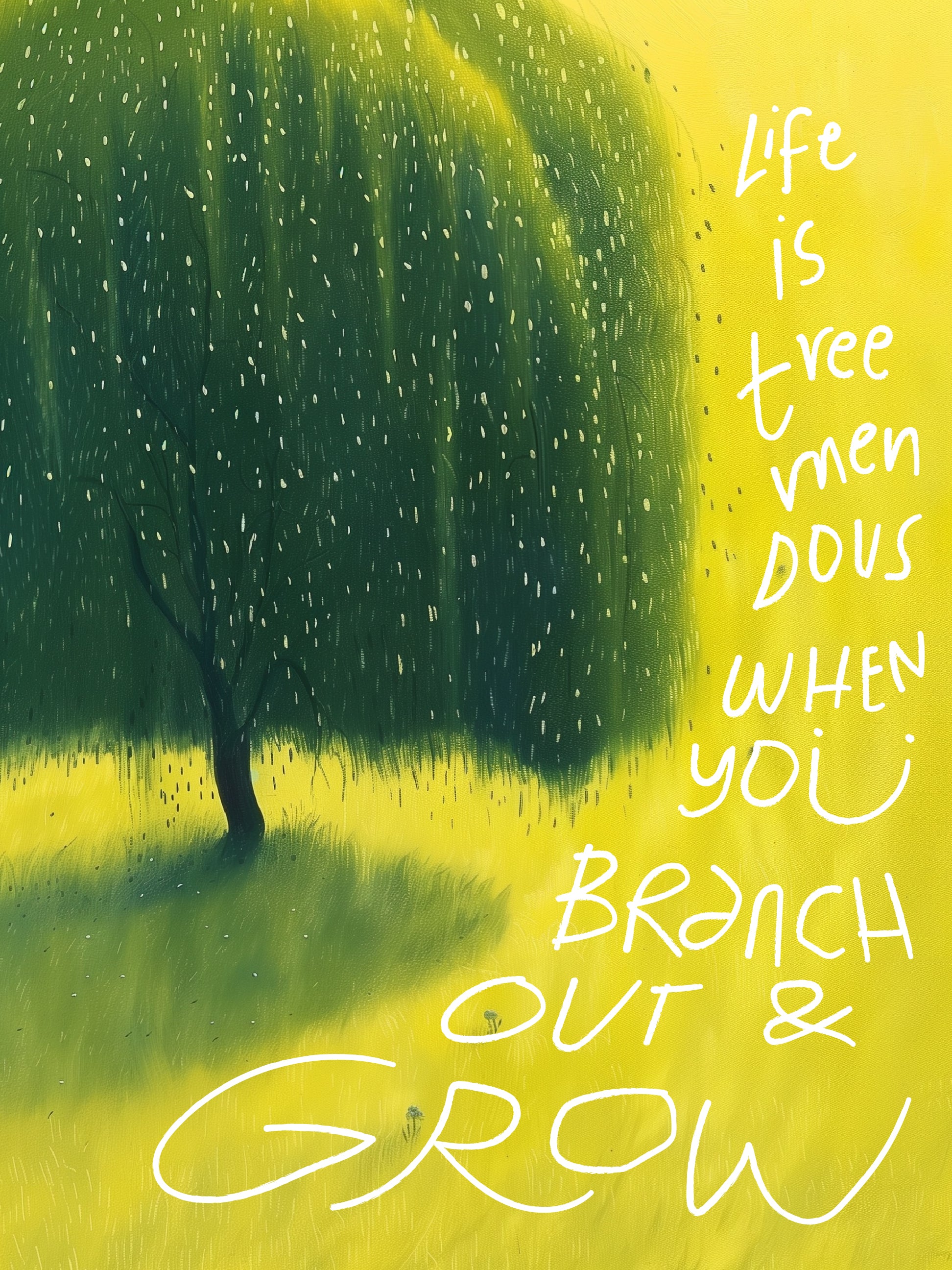 Inspirational Tree Growth Quote Print