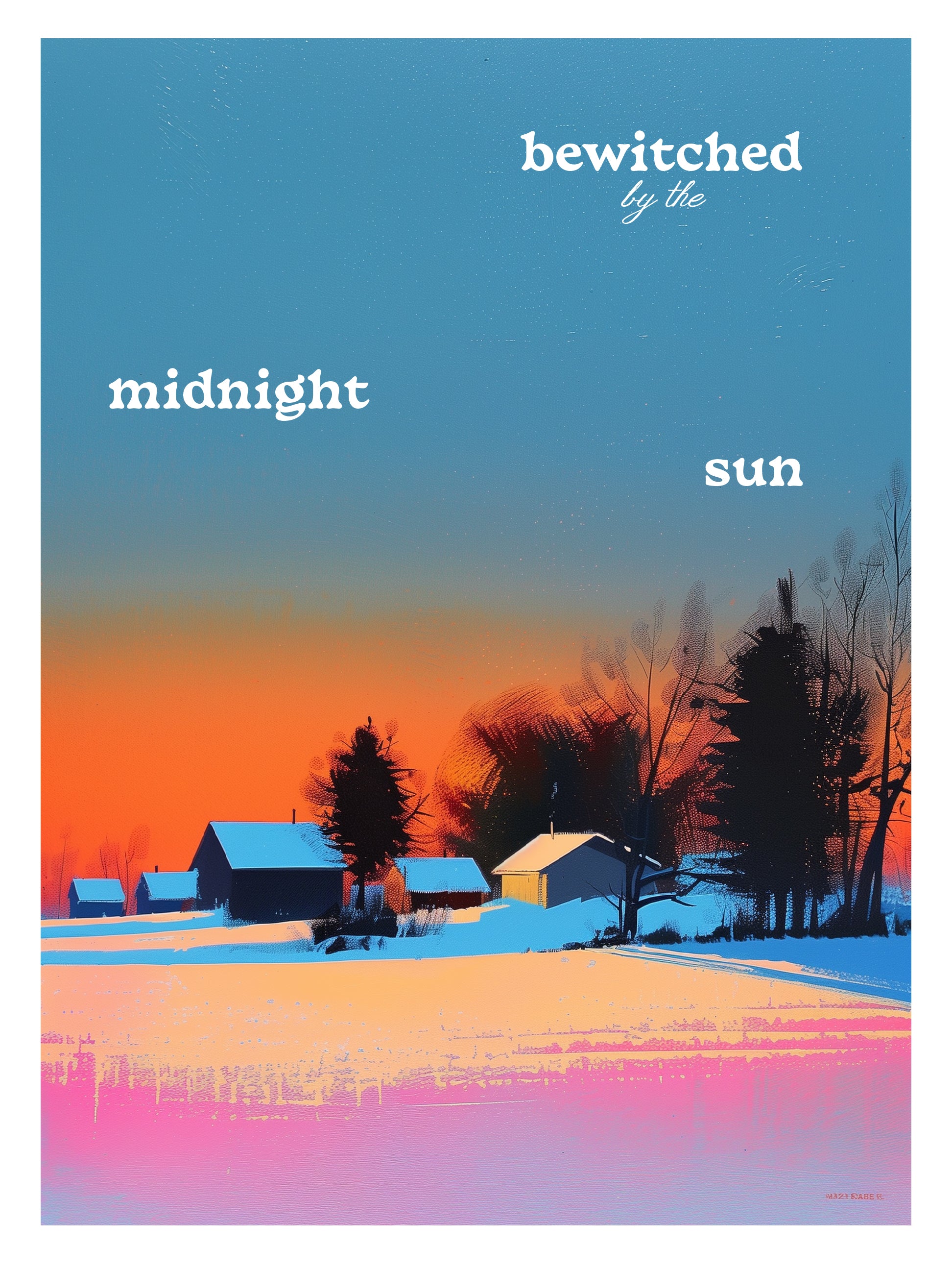 Midnight Sun Twilight Landscape Print