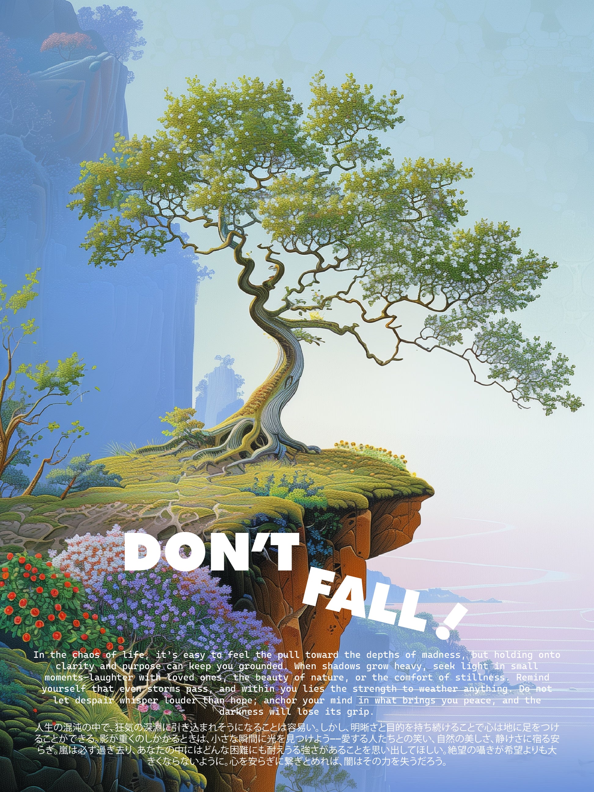 Cliffside Tree Resilience Print