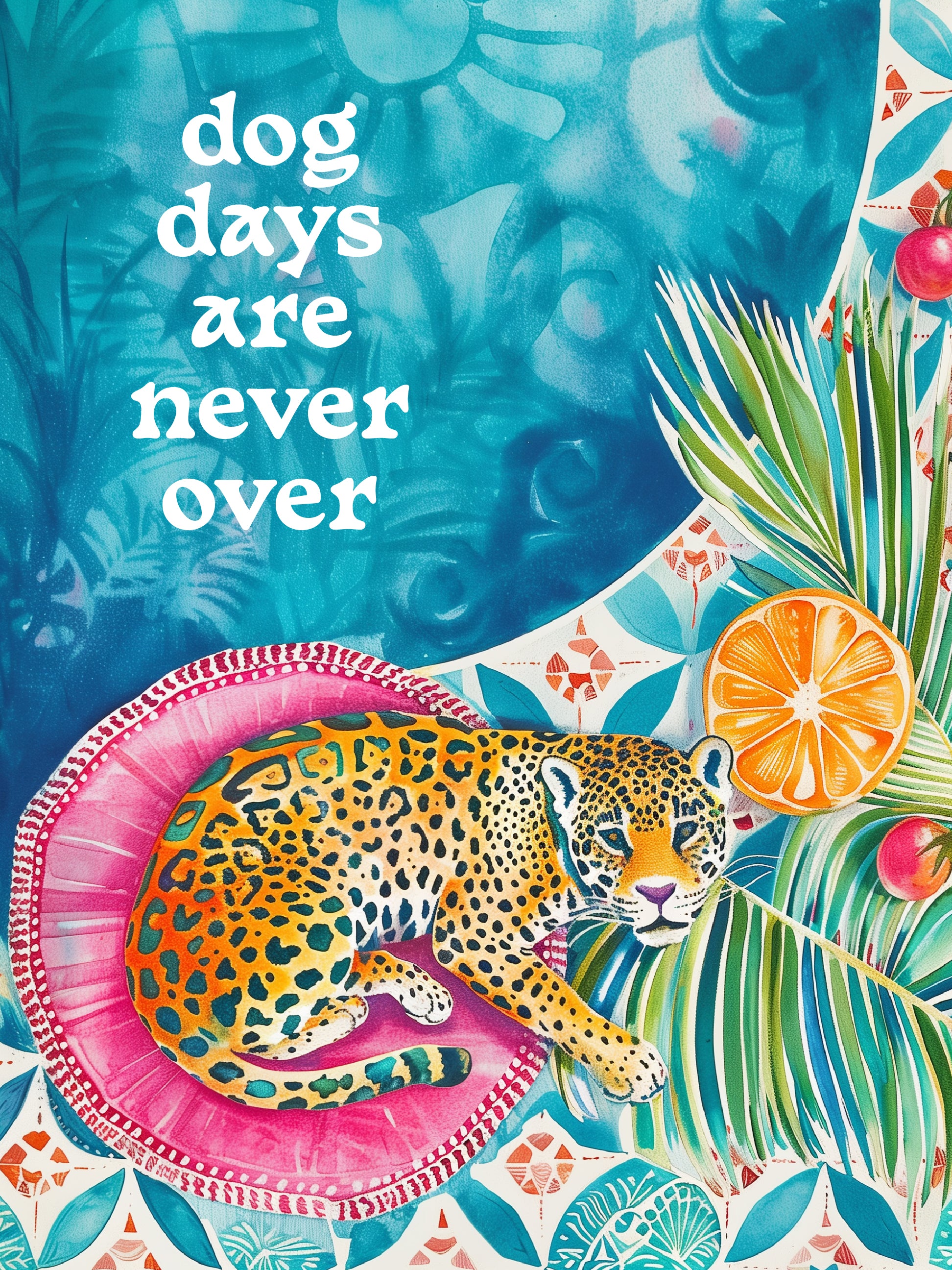 Dog Days Tropical Leopard Print
