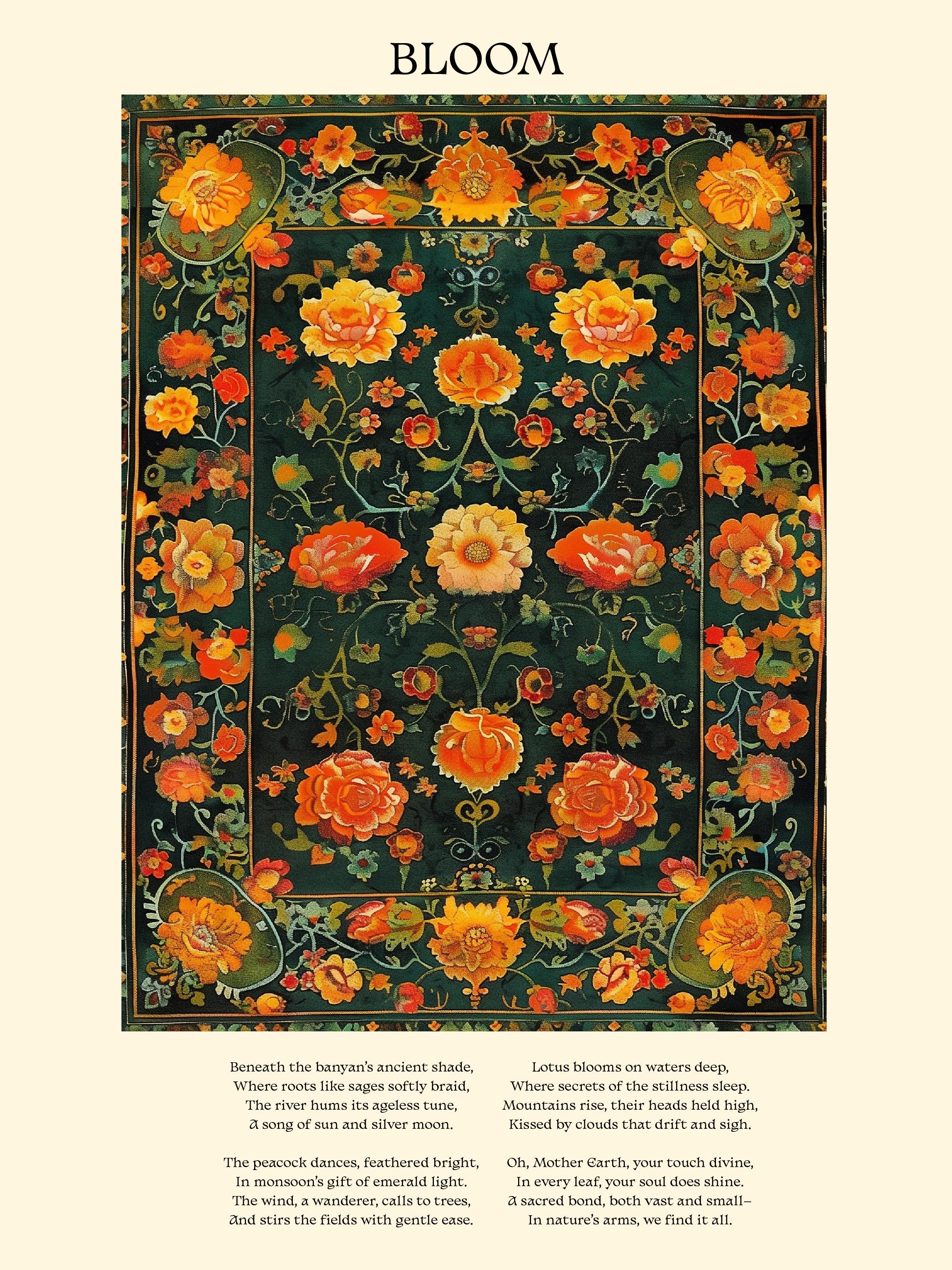 Floral Tapestry Botanical Print