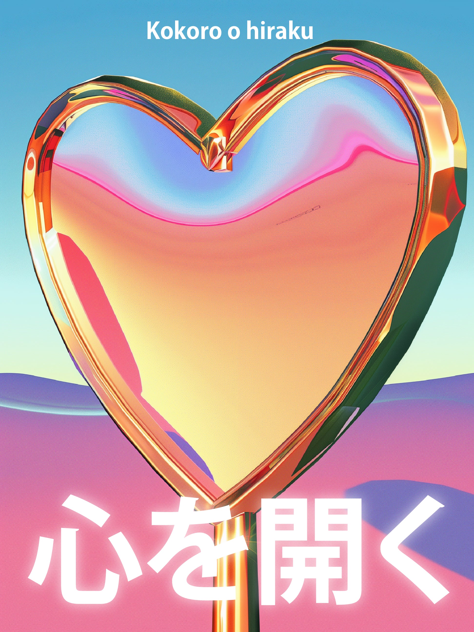 Futuristic Heart Reflection Print