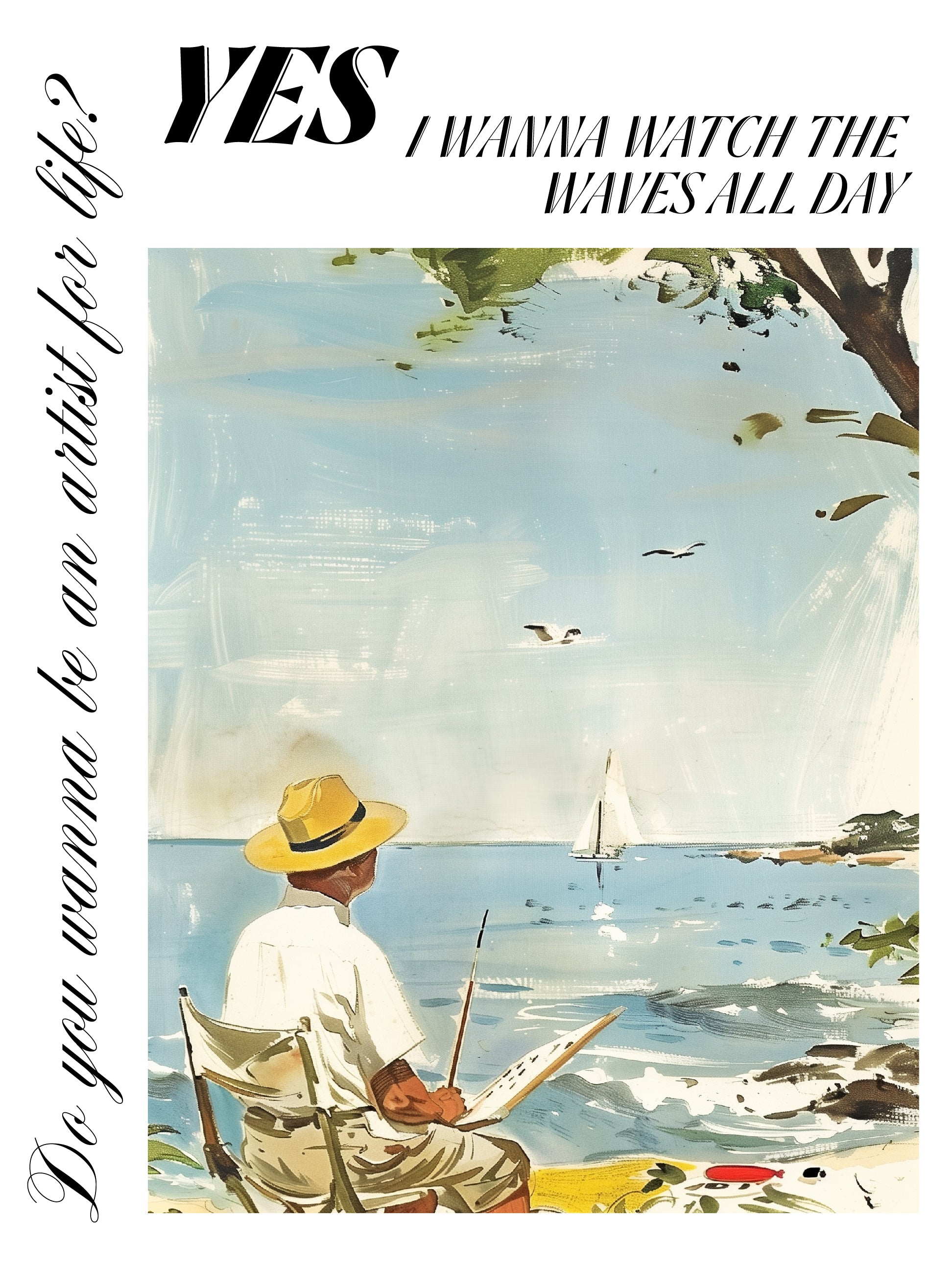 Serene Coastal Painting Artist Print