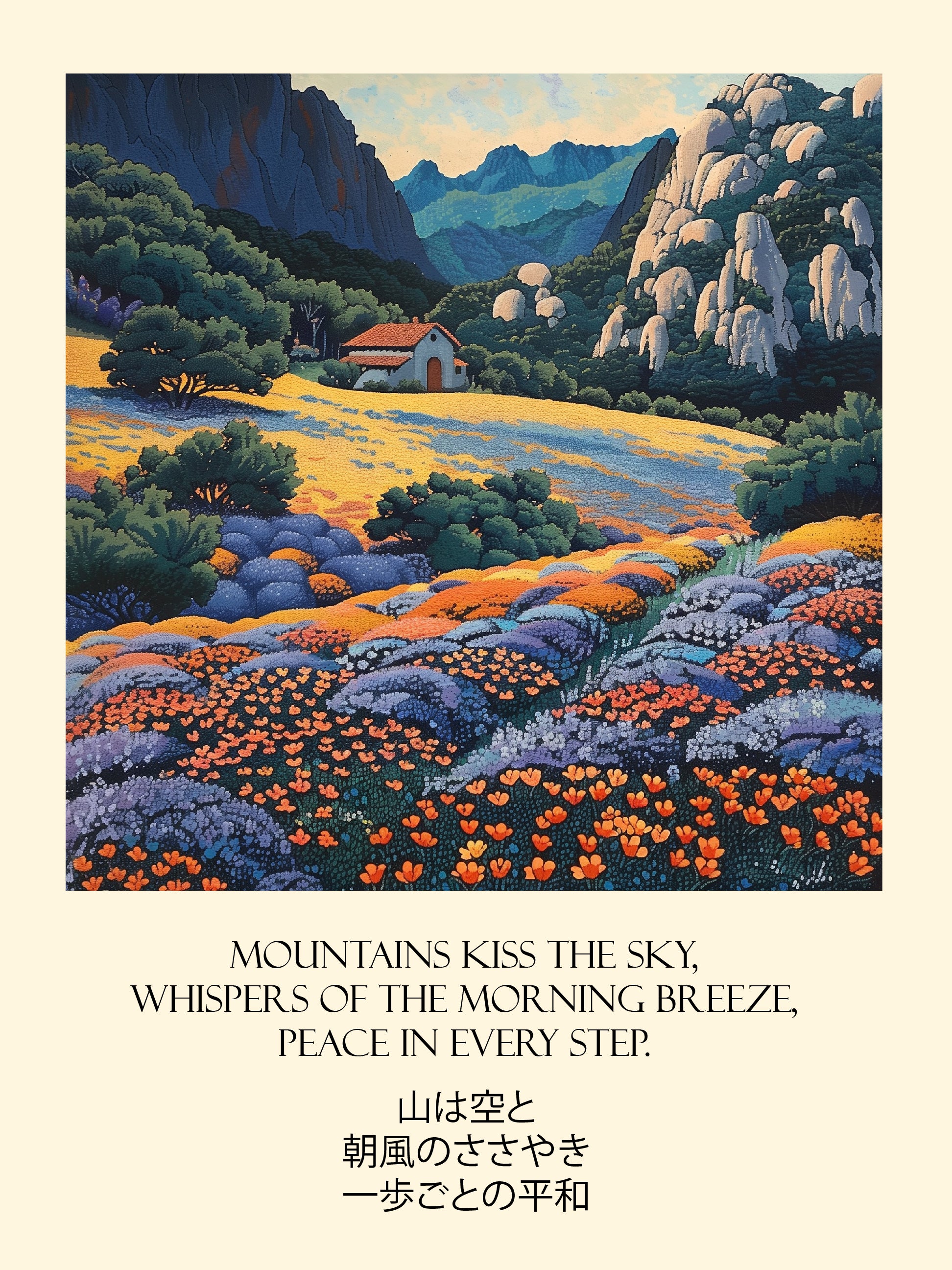 Tranquil Mountain Scenery Art Print