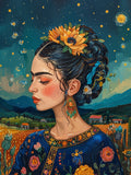 Imprimé Frida étoilé