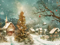 Impression de village vintage