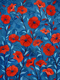 Imprimé Fleurs Rouges