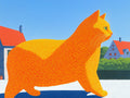 Impression d'art de chat joueur