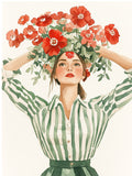 Imprimé floral pour coiffe