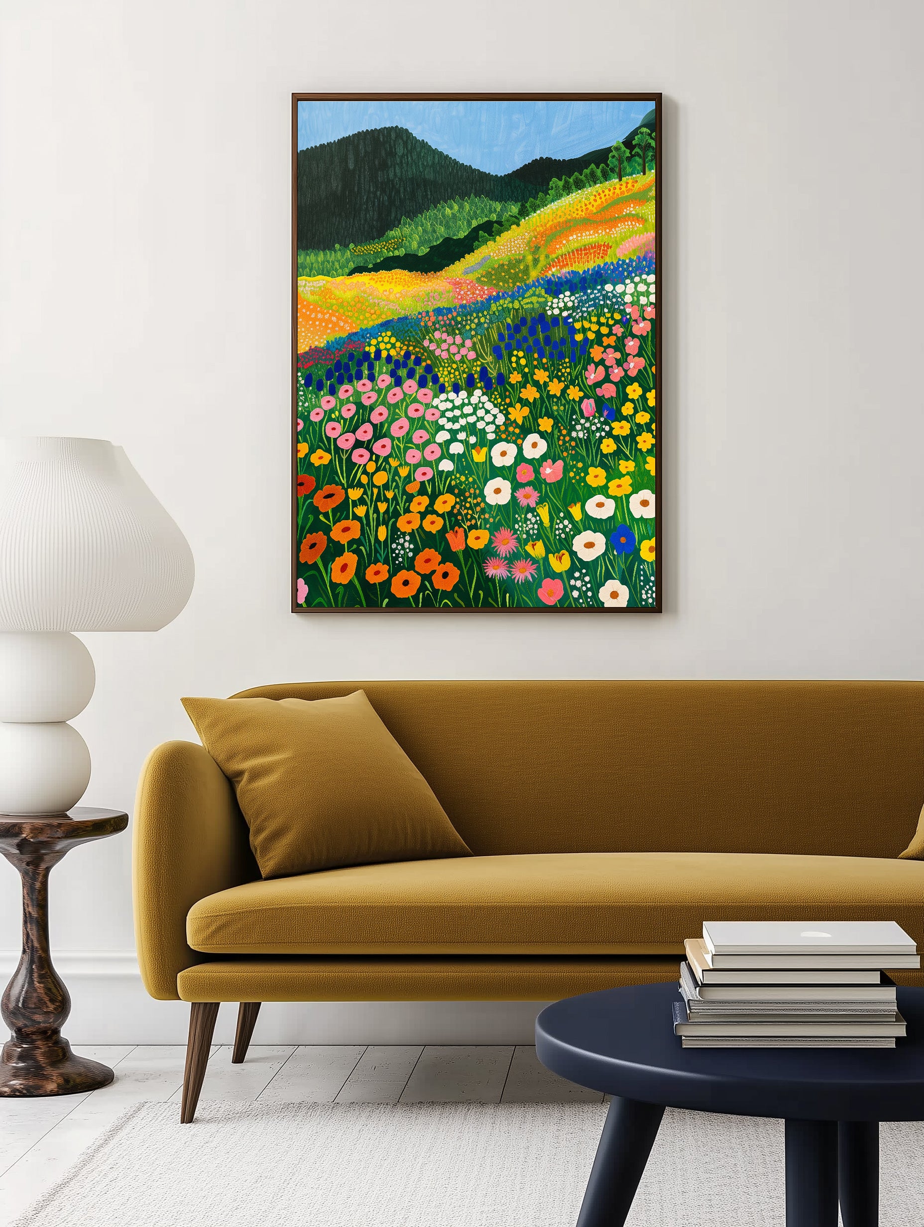 Paysage floral vibrant