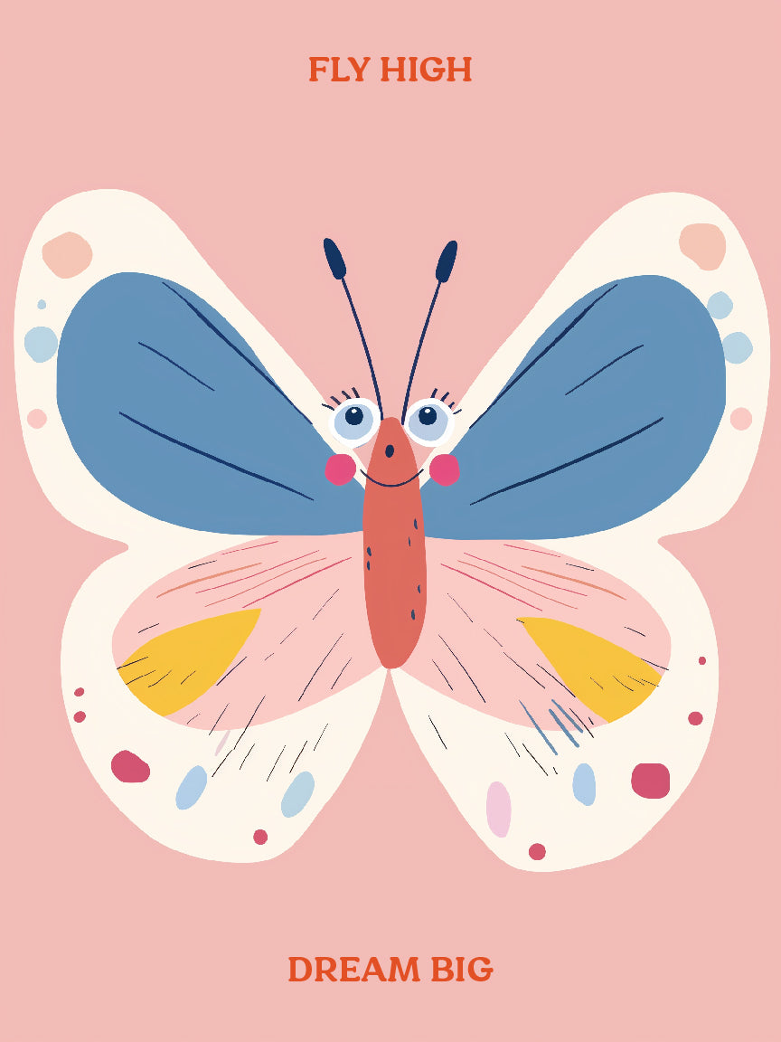 Flieg hoch Schmetterling Druck