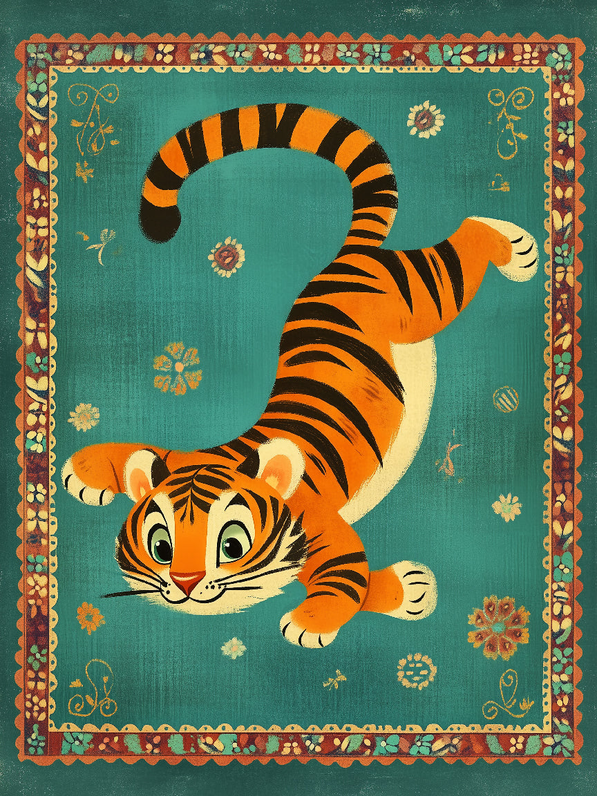 Verspielter Tiger-Print