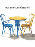 Impression de la table du brunch