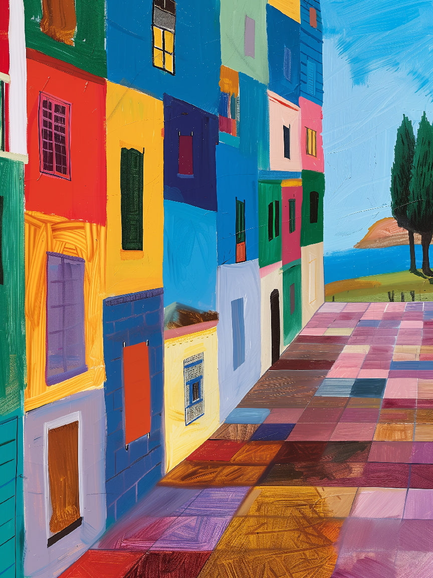 Impression de rue colorée