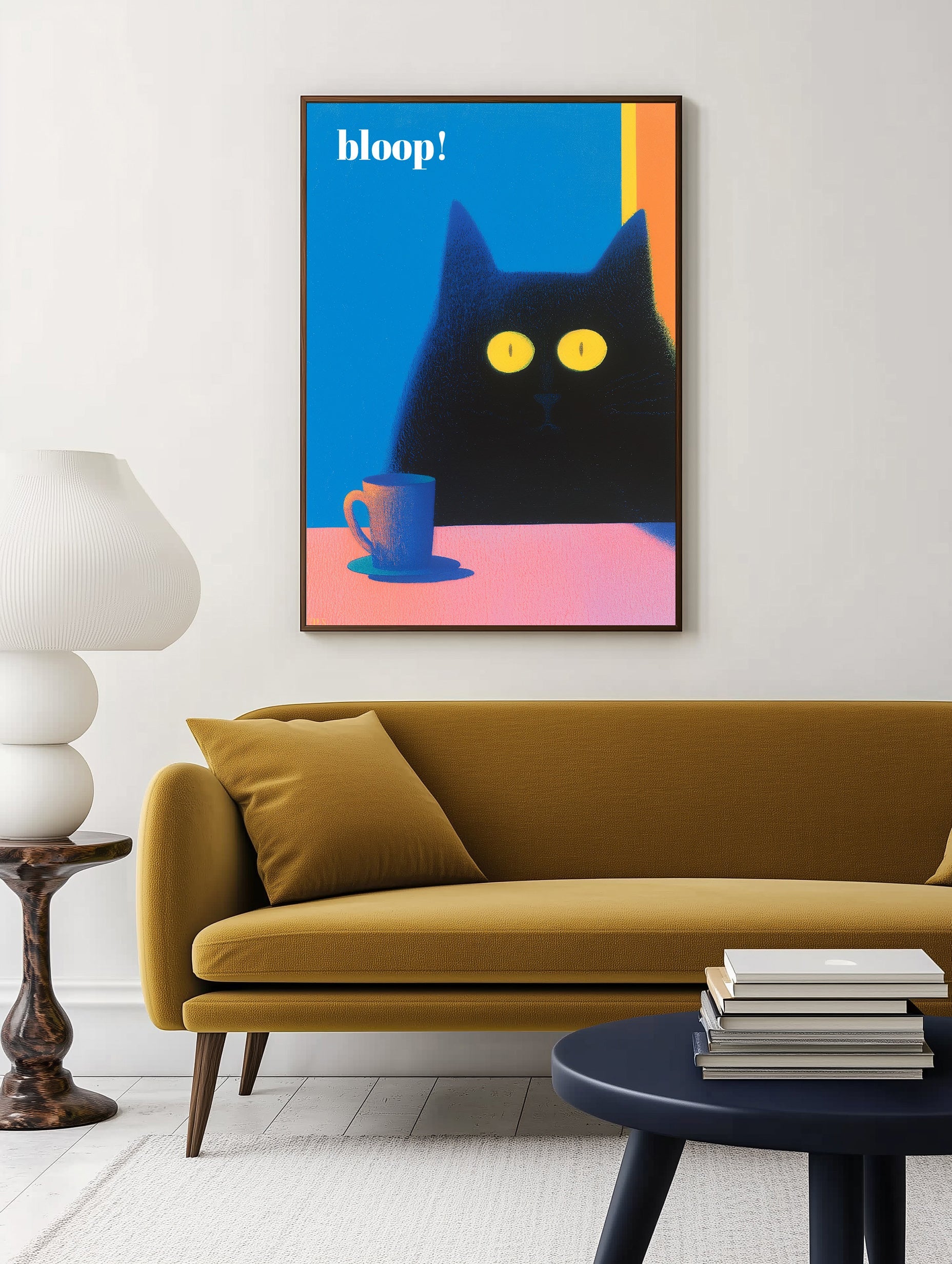 Schwarze Katze Druck