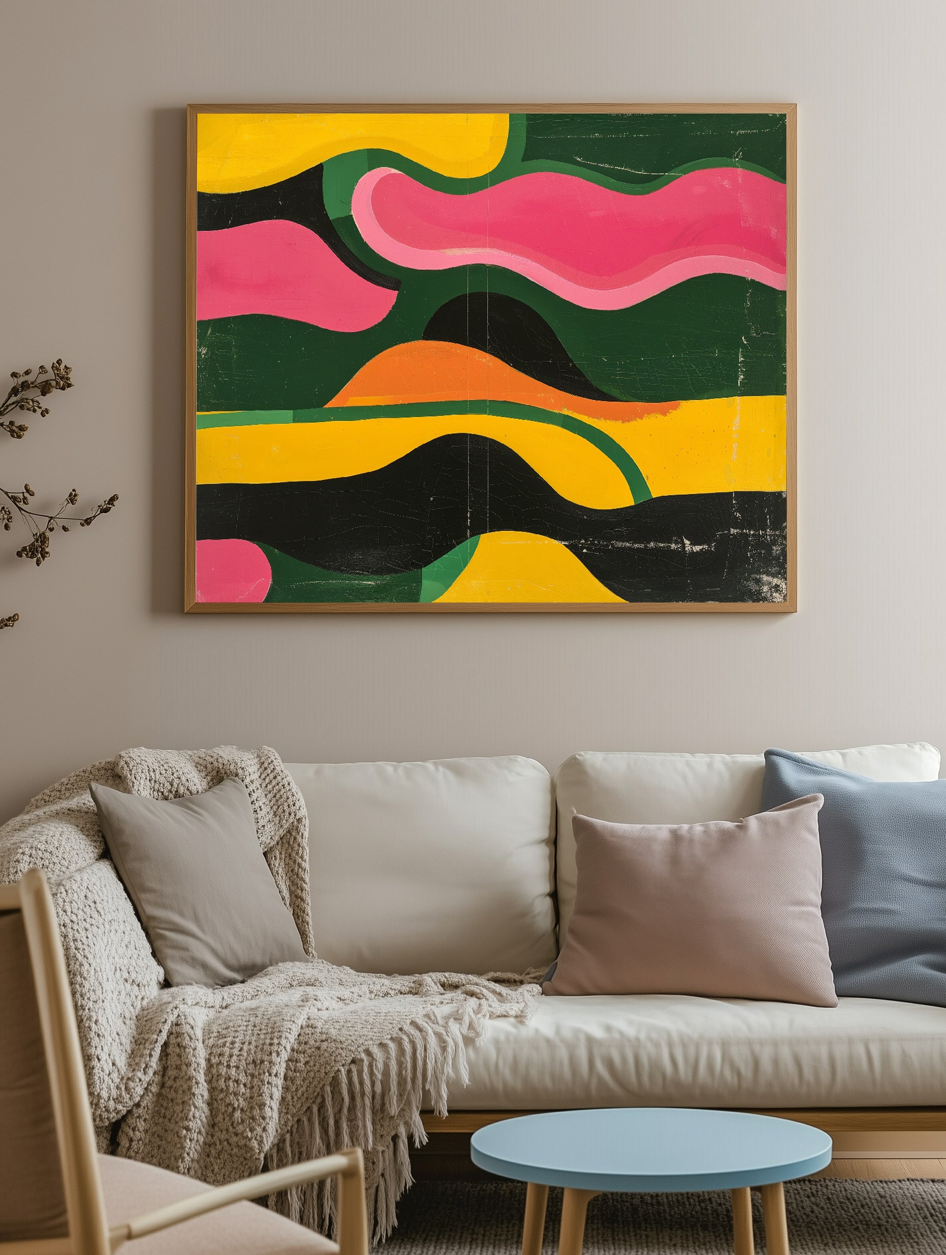 Abstract Waves Print