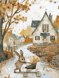 Imprimé Lapin du village