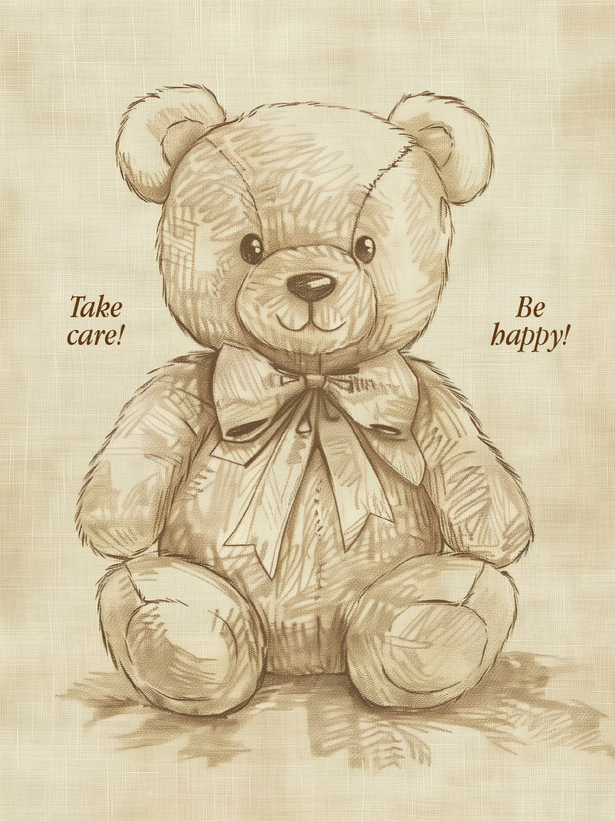 Imprimé Teddy vintage