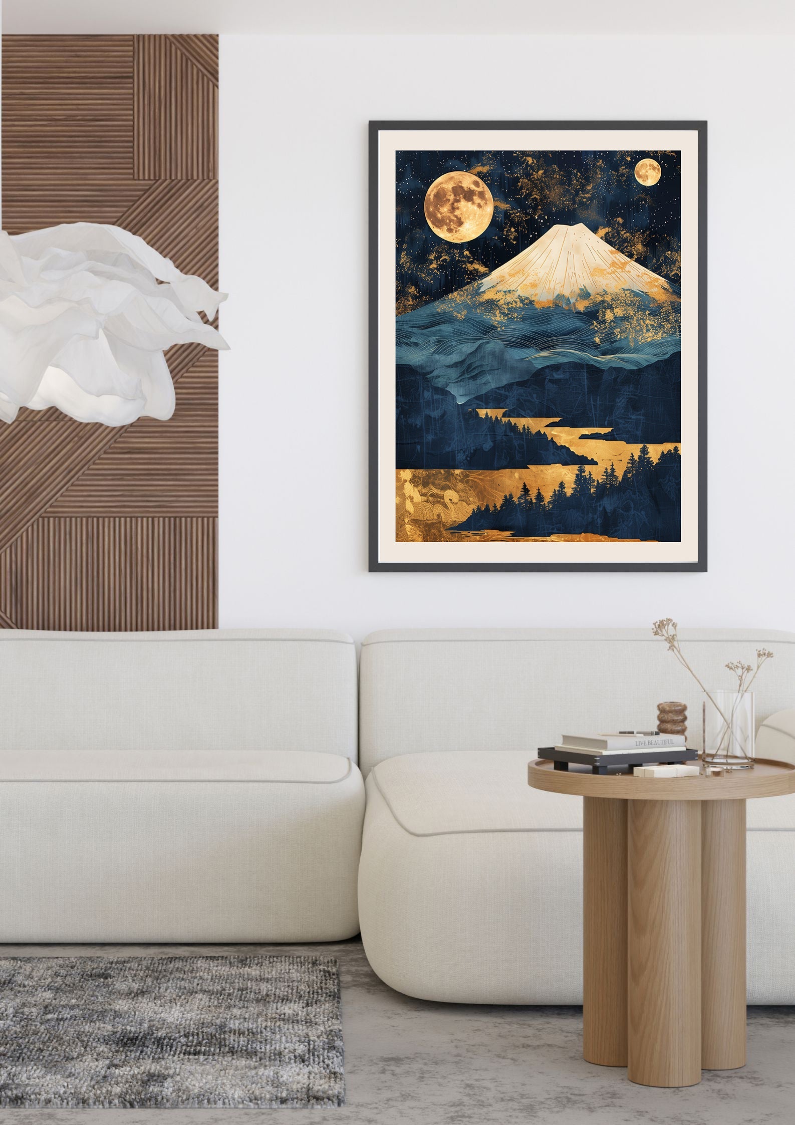 Impression de montagne au clair de lune