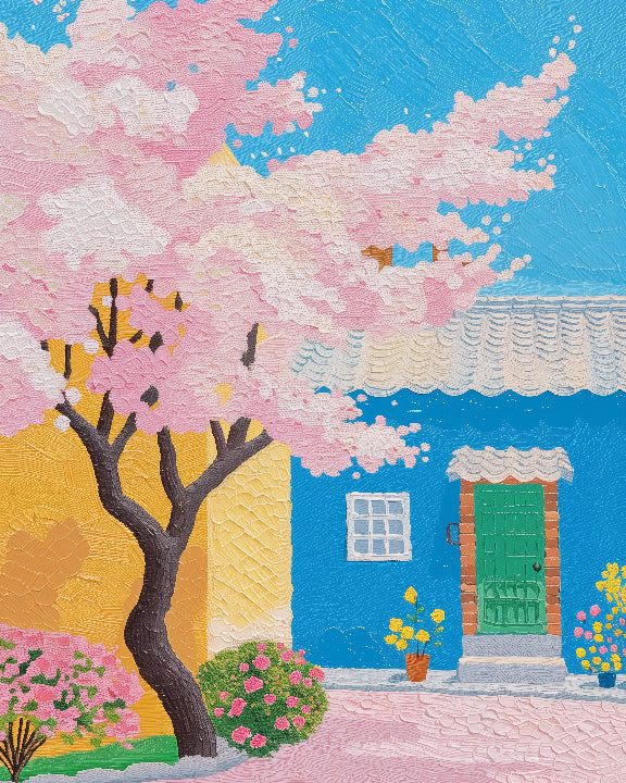 Frühlings-Cottage-Charme-Druck