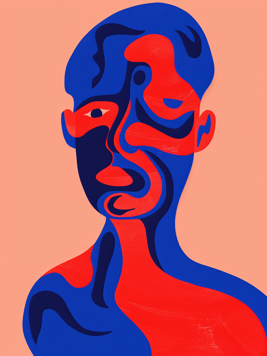Neon-Portrait-Druck