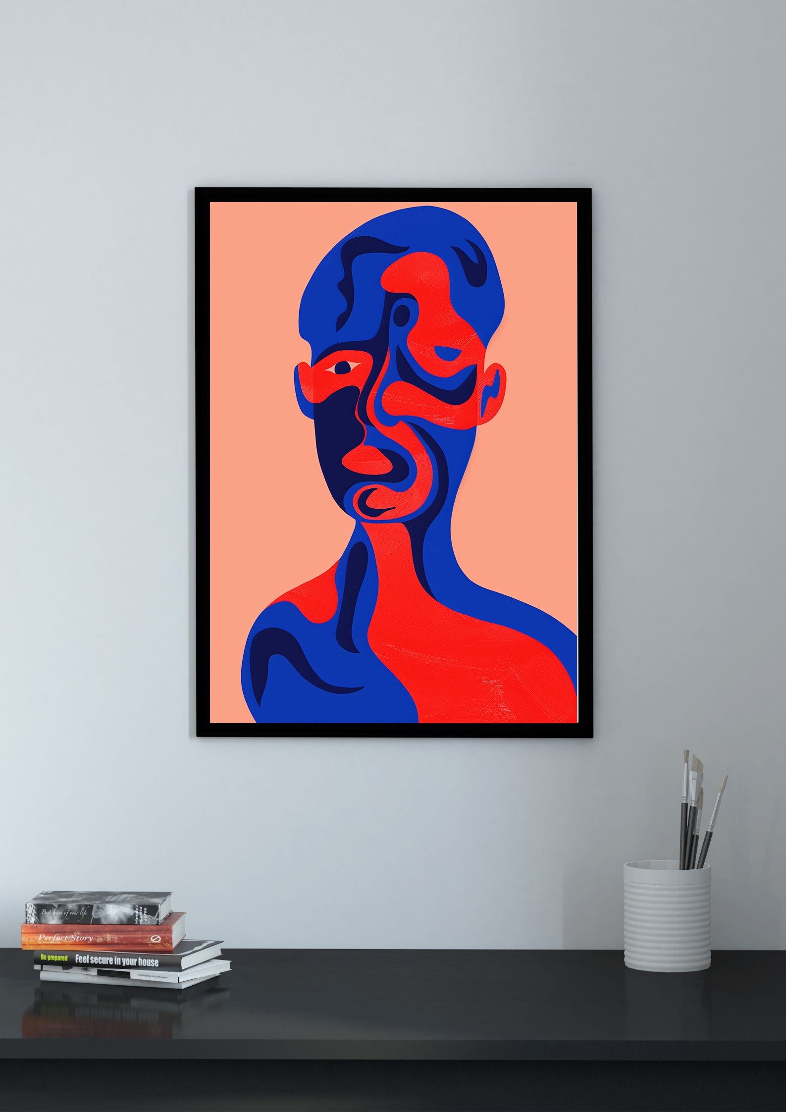 Neon-Portrait-Druck