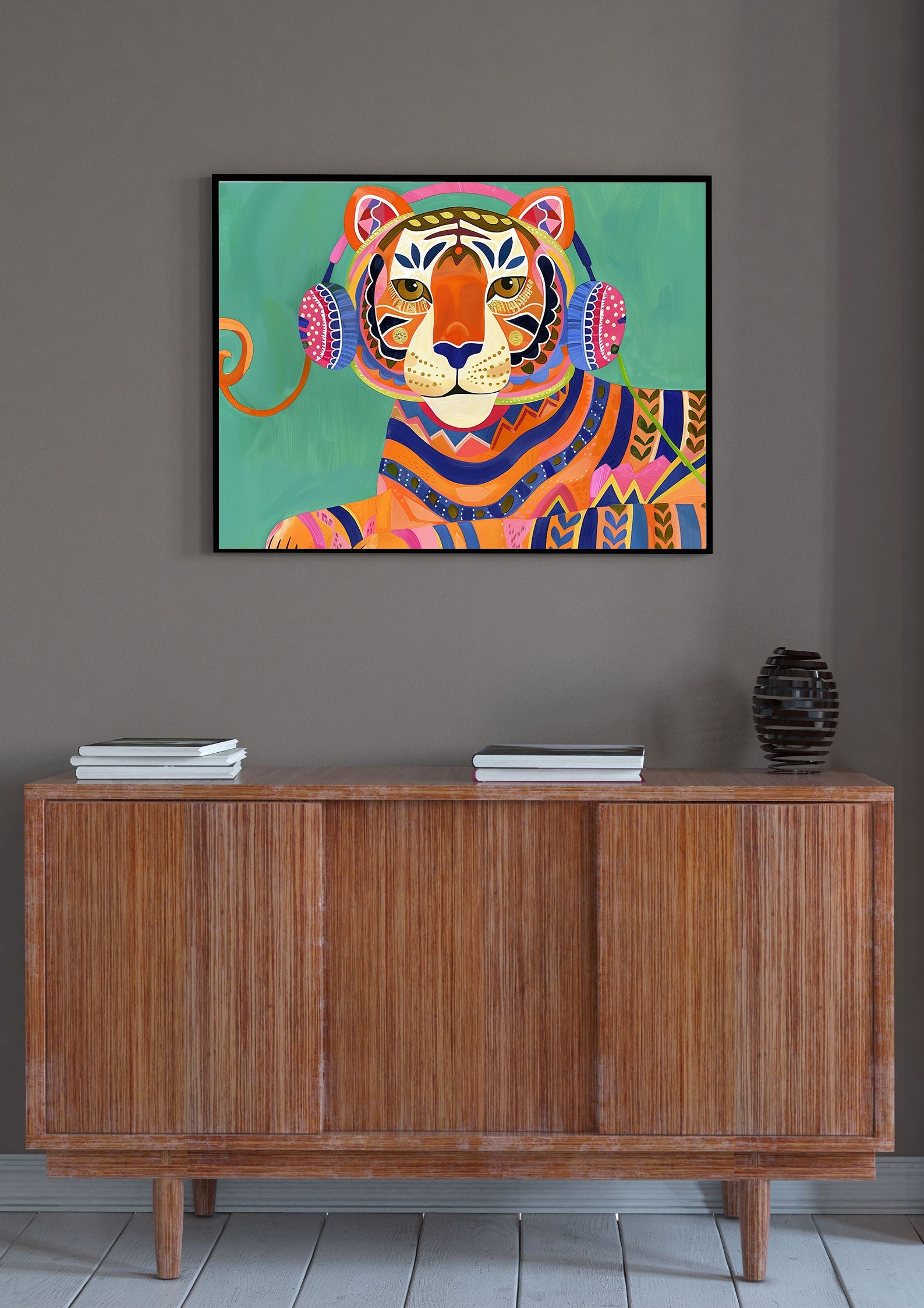 Headphones Tiger Print