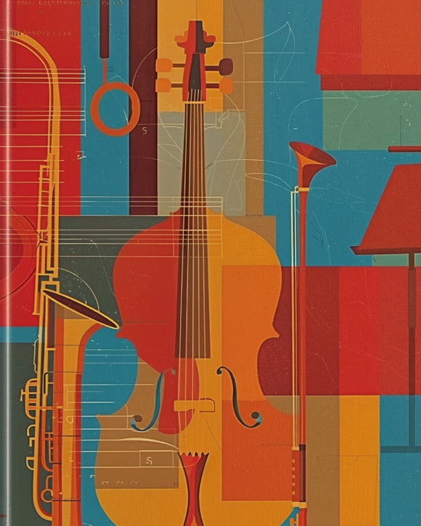 Abstrakter Gitarrendruck