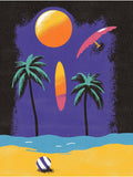 Imprimé coucher de soleil tropical