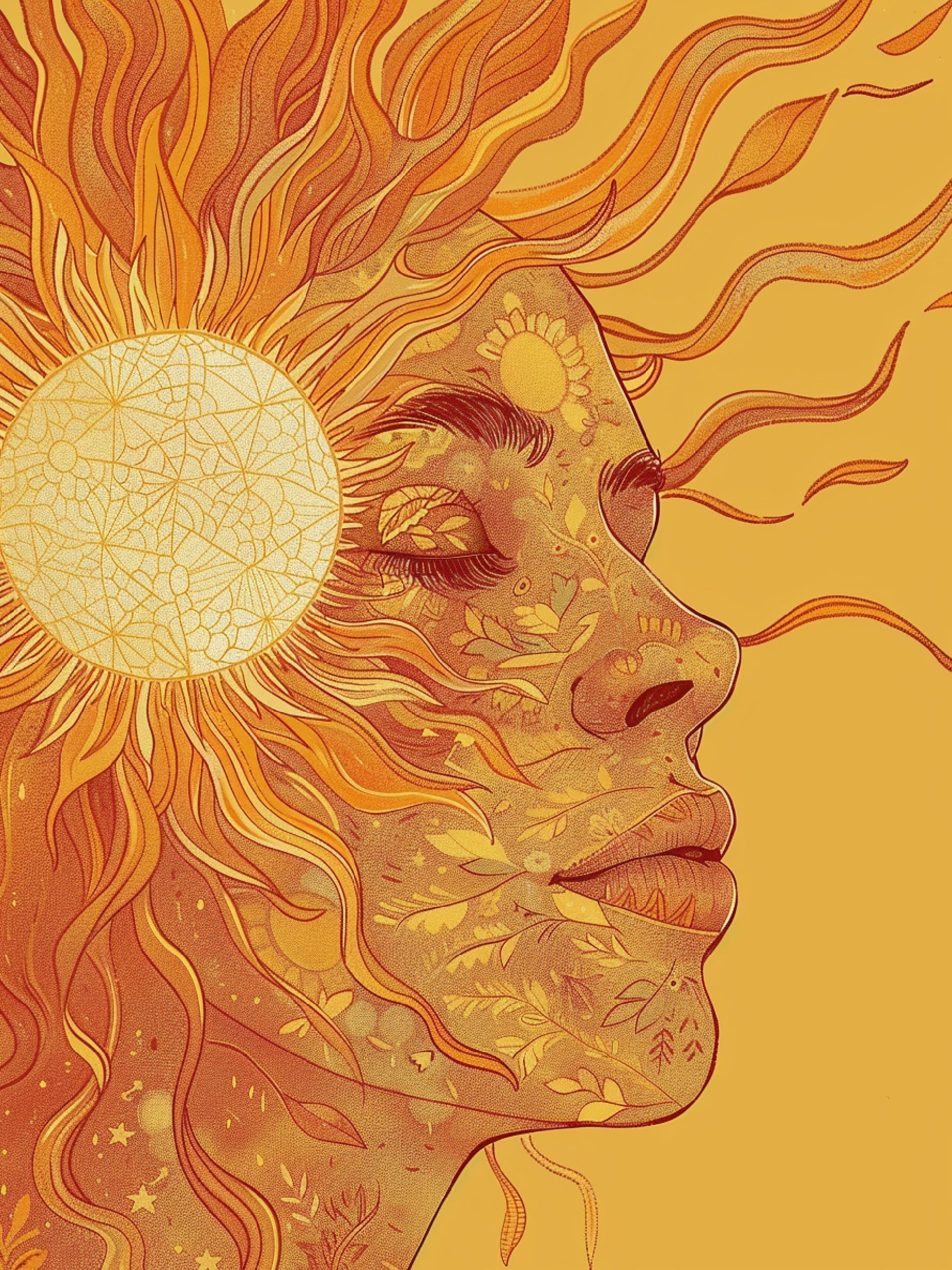 Goldene Sonne Druck