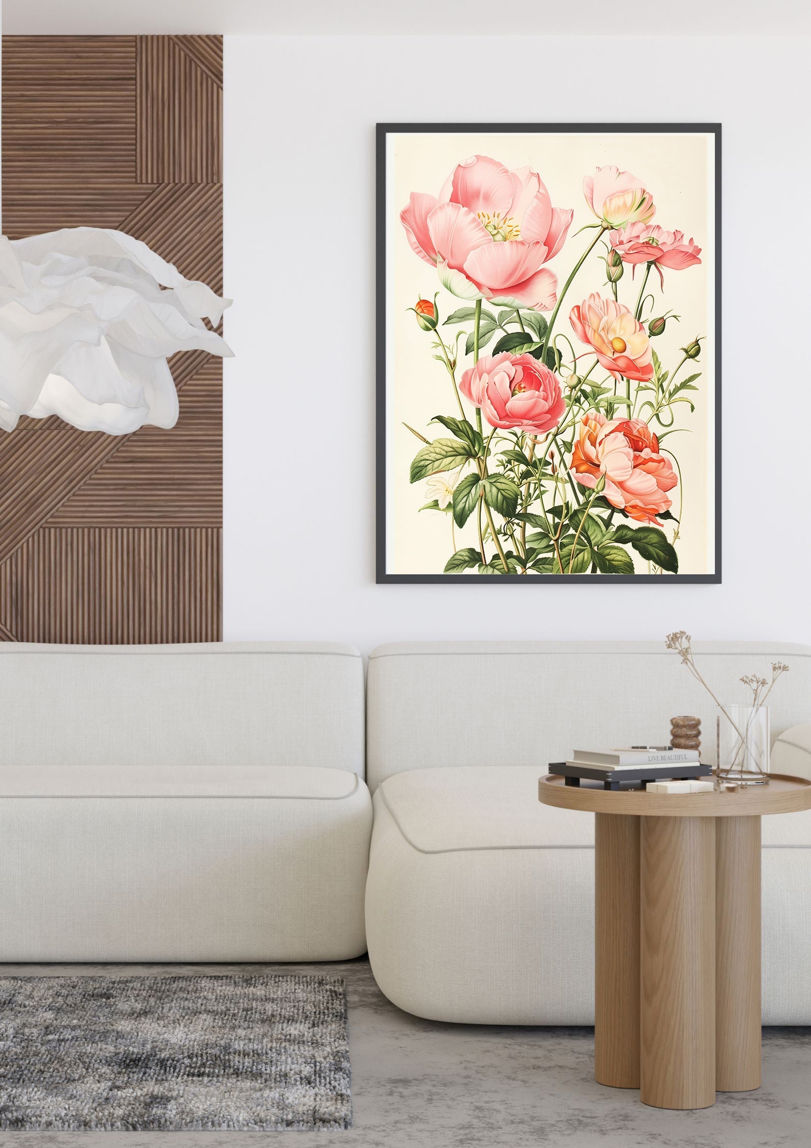 Floral Roses Vintage Print
