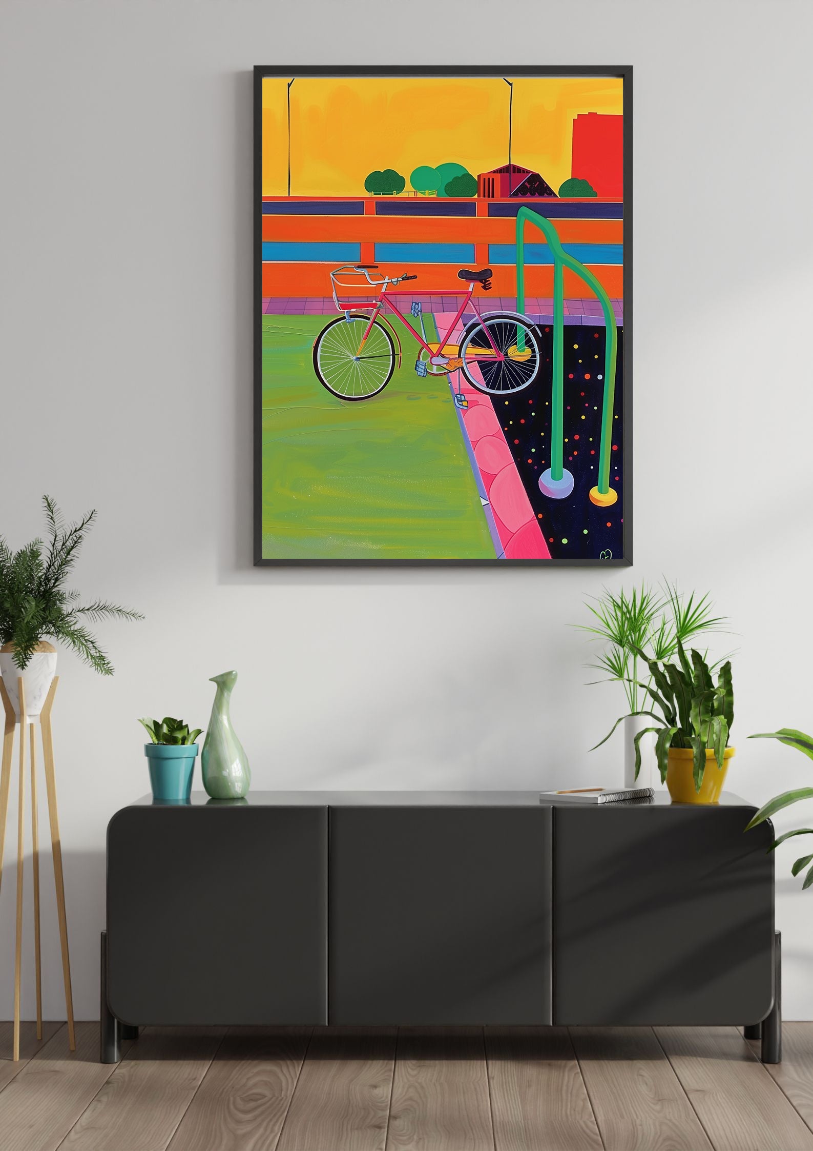 Fahrradweg Druck