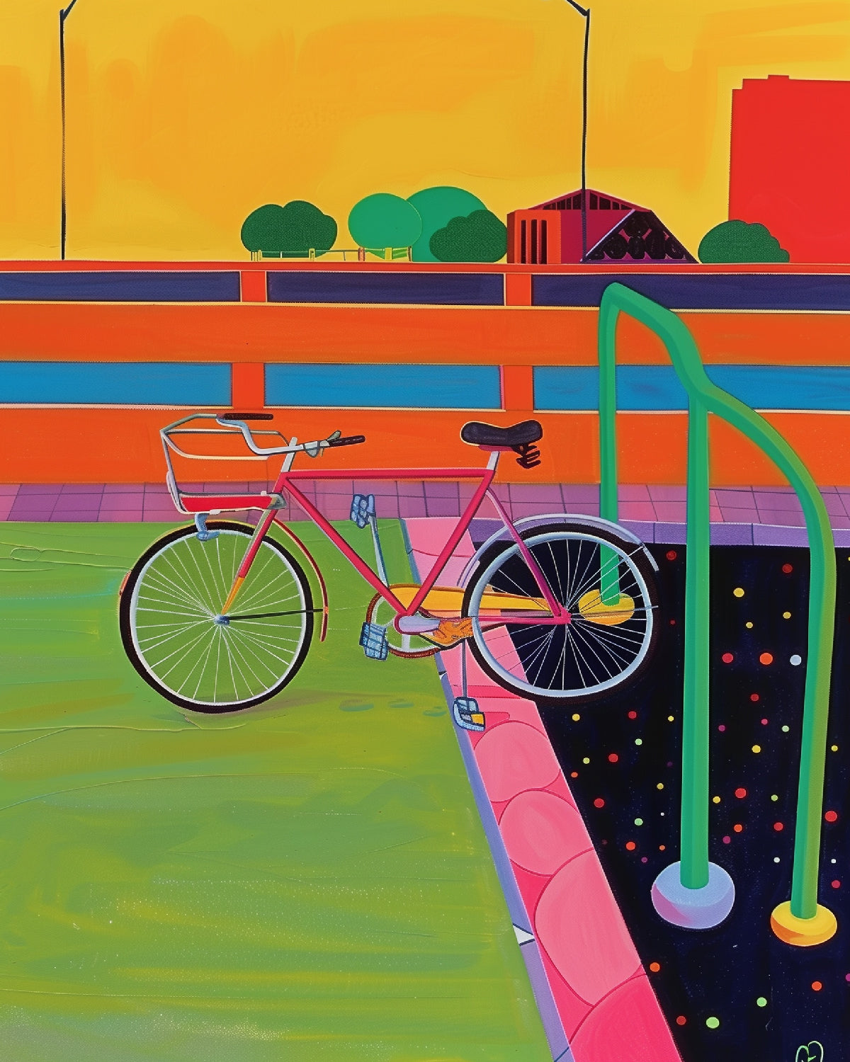 Fahrradweg Druck