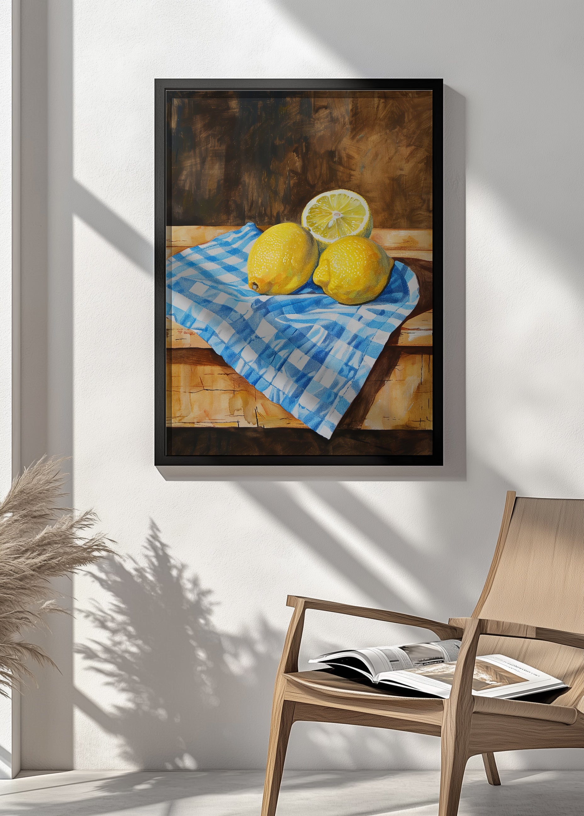 Impression d'art sur un citron délicieux