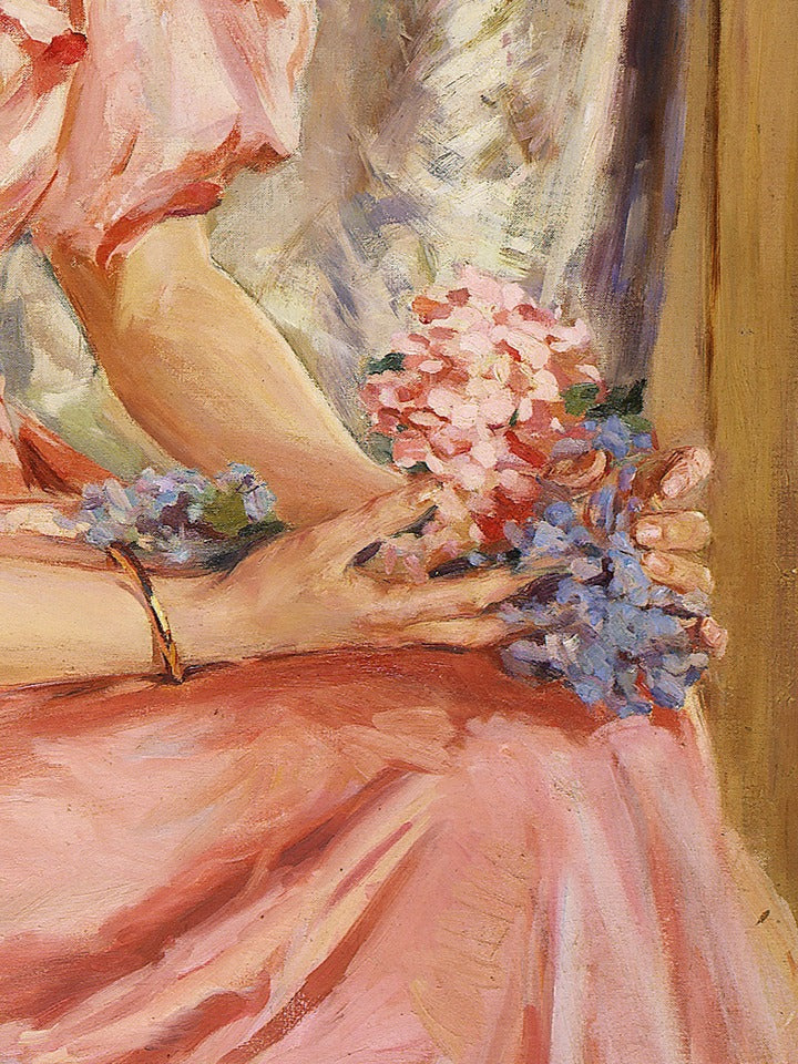 Blumenkleid Illustration Druck