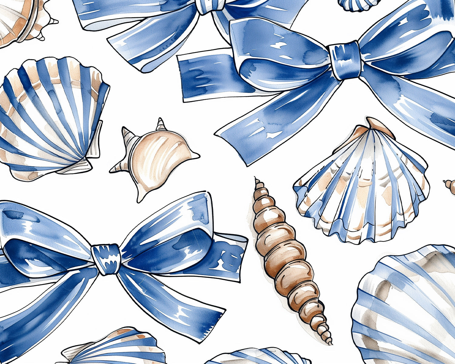 Muschelmuster Kunstdruck