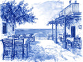 Impression d'un dîner ensoleillé au bord de la mer