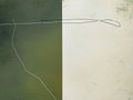 Impression de lignes abstraites vertes