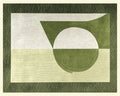 Impression d'art géométrique verte