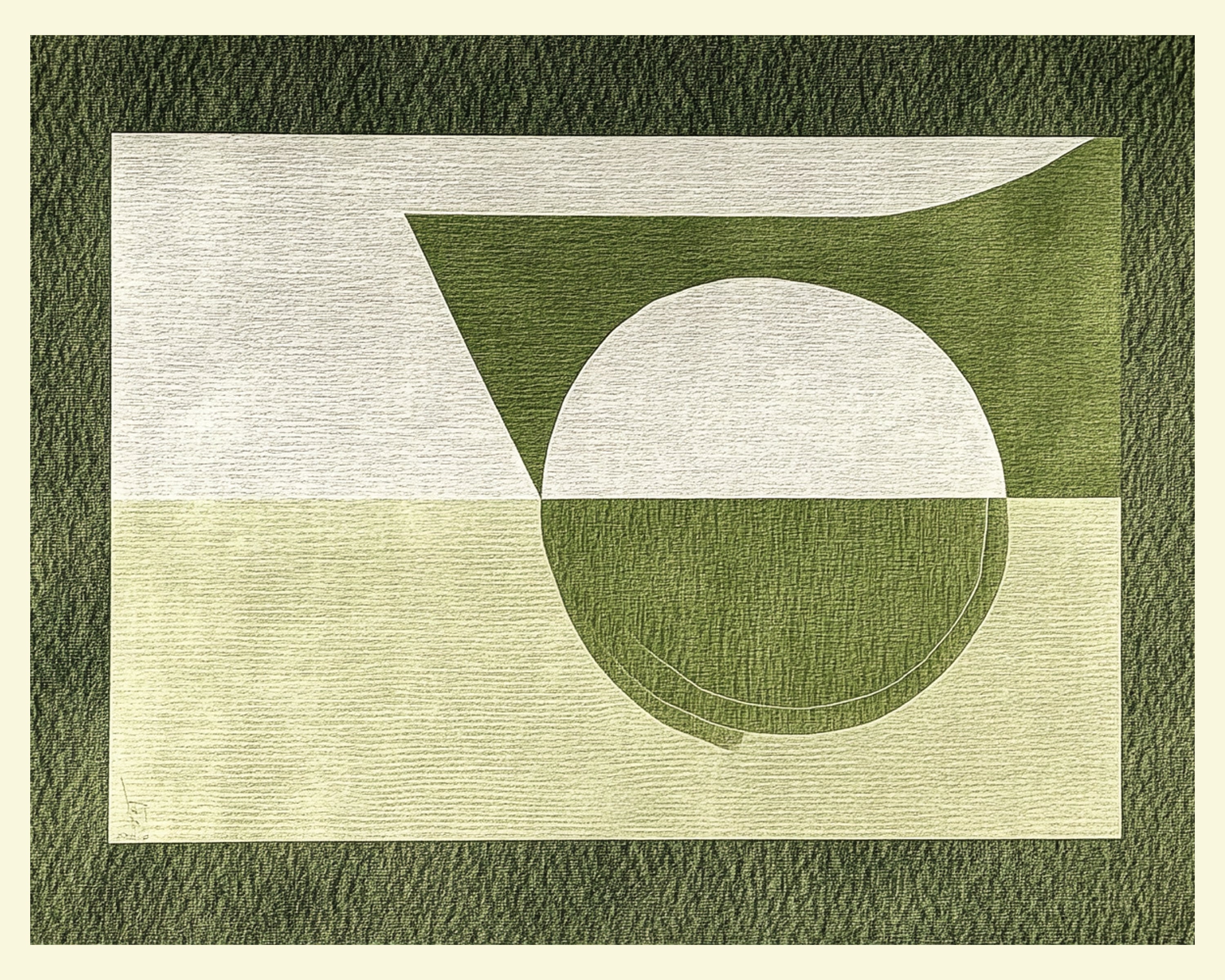 Impression d'art géométrique verte
