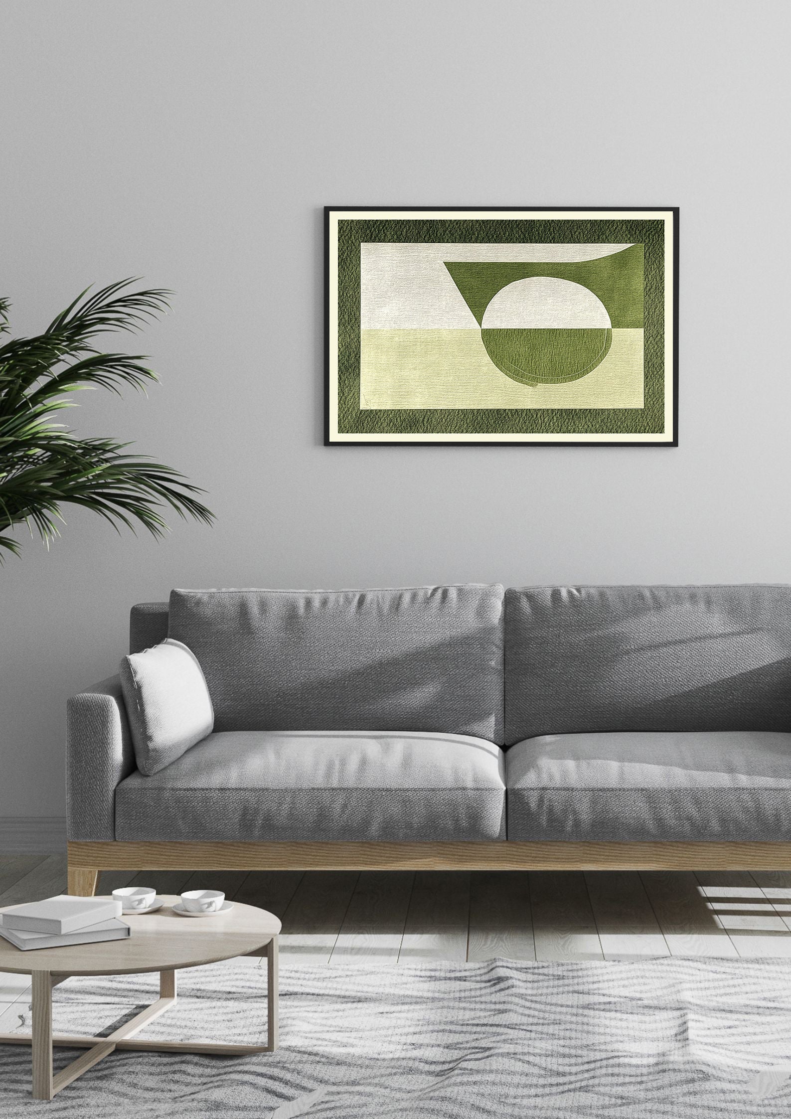 Impression d'art géométrique verte