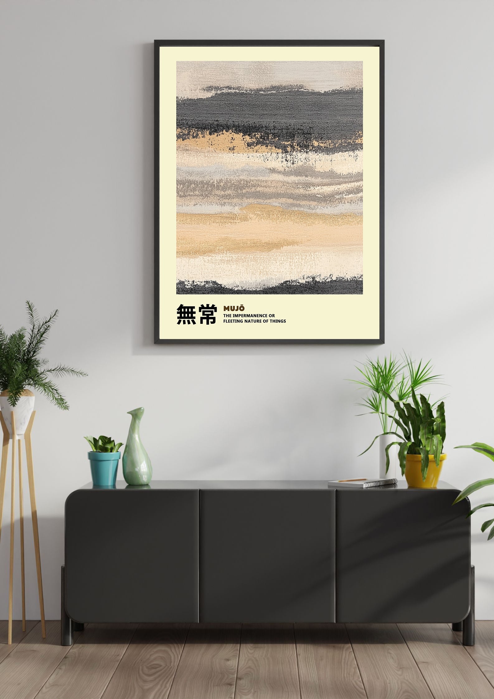 Japanischer Erdtöne-Druck
