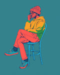 Femme sur une chaise