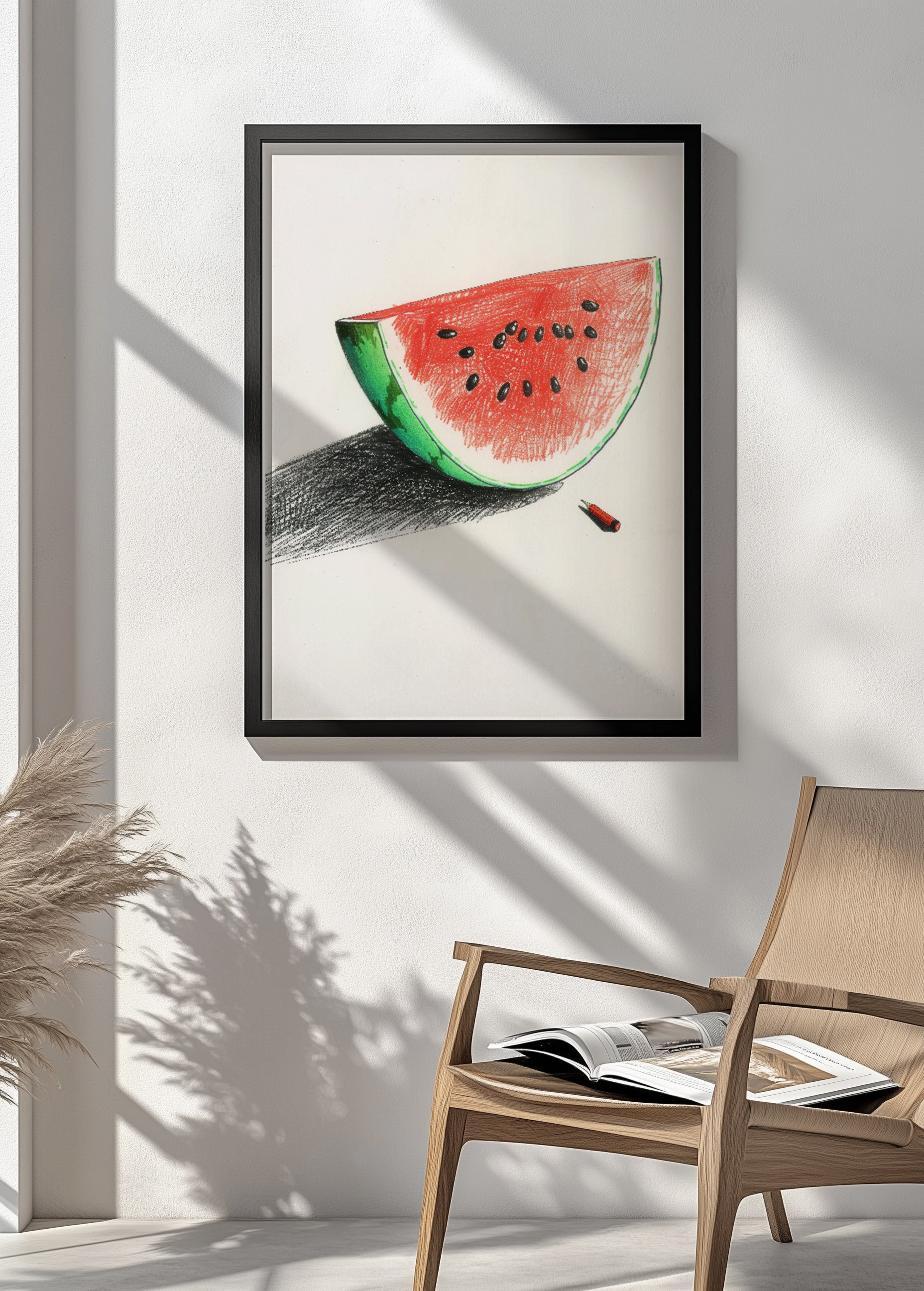 Wassermelonenscheibe Druck