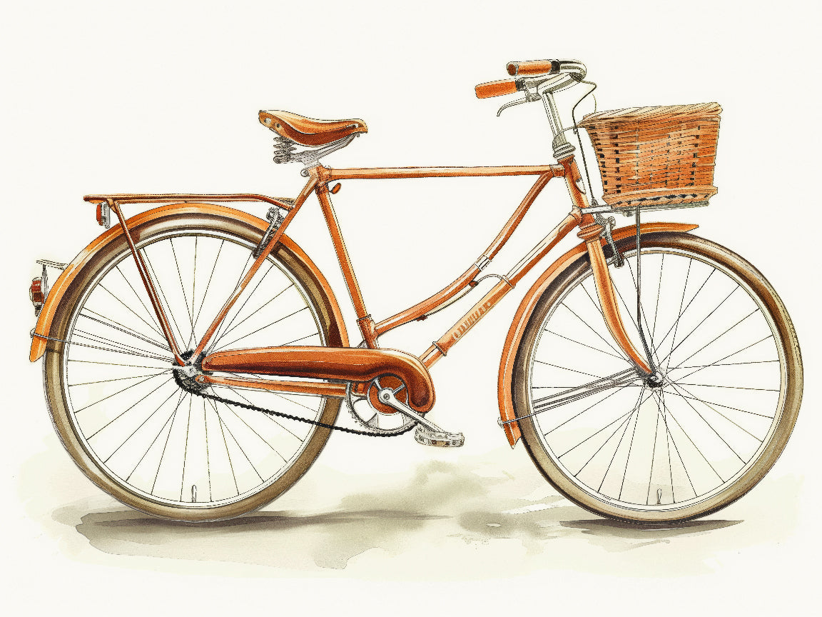 Impression de vélo vintage