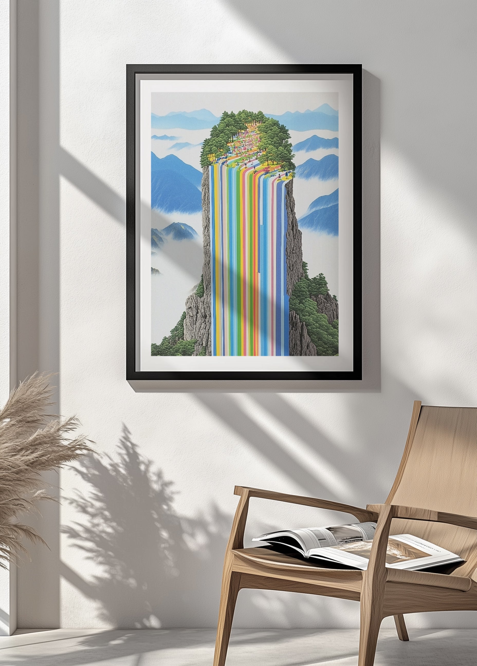 Art surréaliste : la tour arc-en-ciel