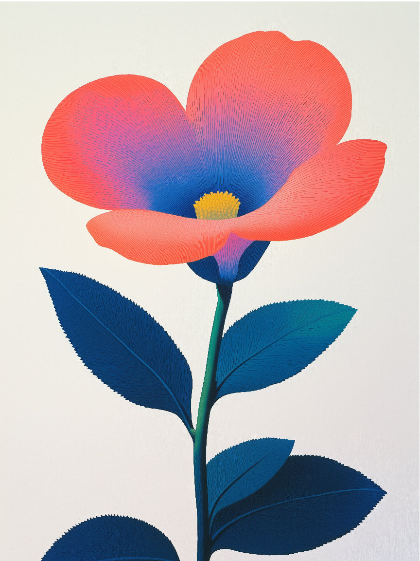Rosa Blütendruck