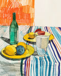Impression de fruits nature morte vibrante