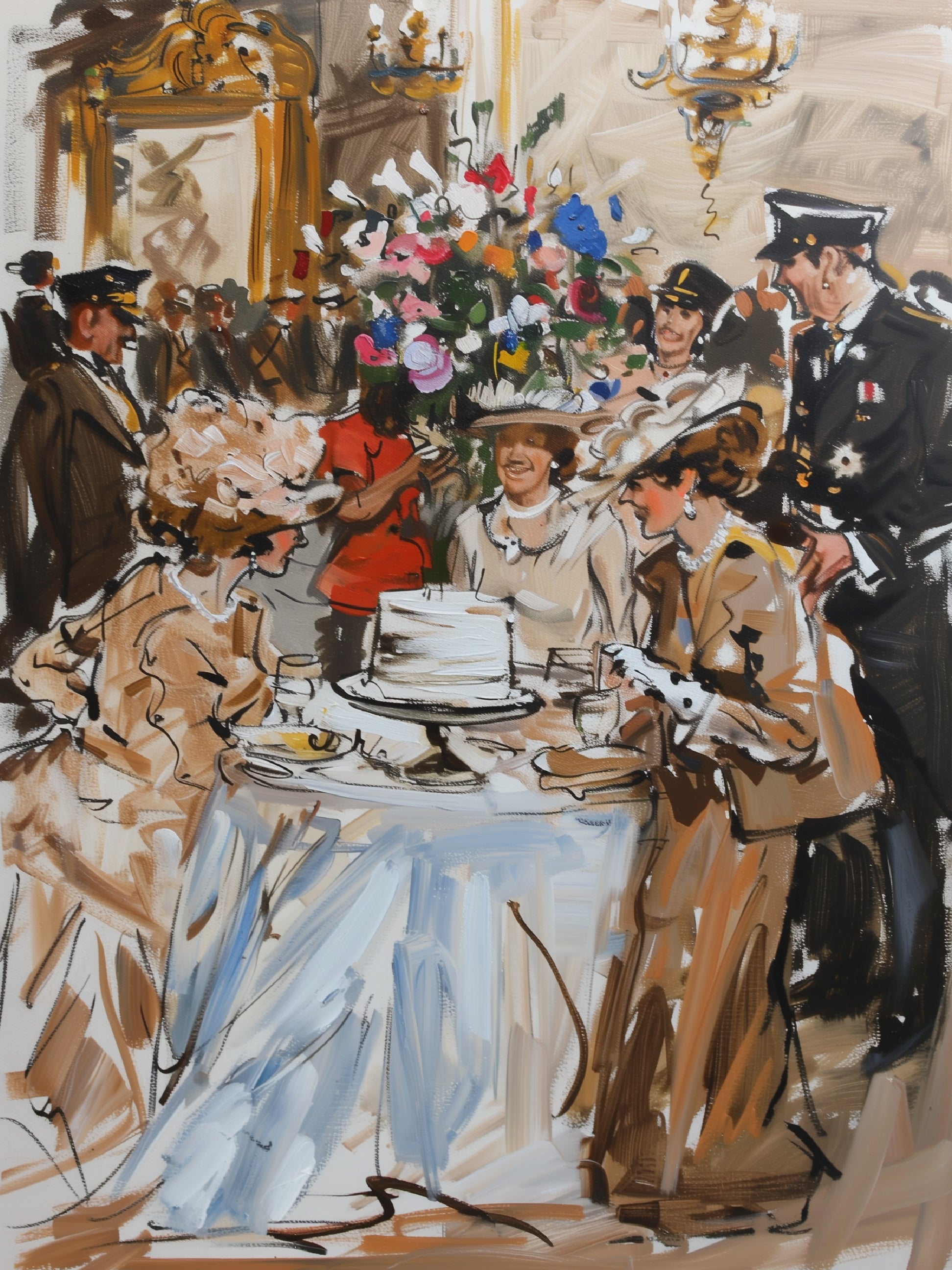Elegant Afternoon High Society Tea Party Print